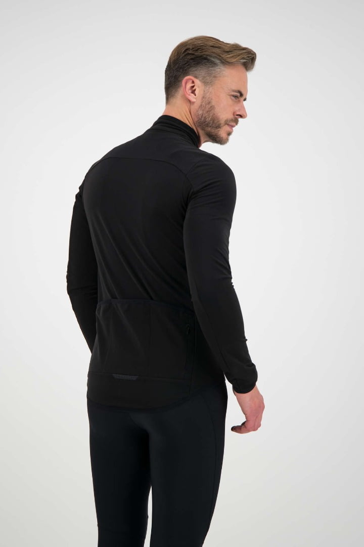 AGU ESSENTIAL THERMO FIETSSHIRT LANGE MOUWEN ZWART HEREN - Afbeelding 2