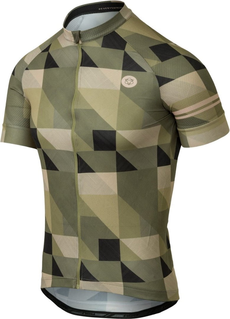 AGU Triangle Stripe Fietsshirt Essential Heren Groen Ricks Fietskleding