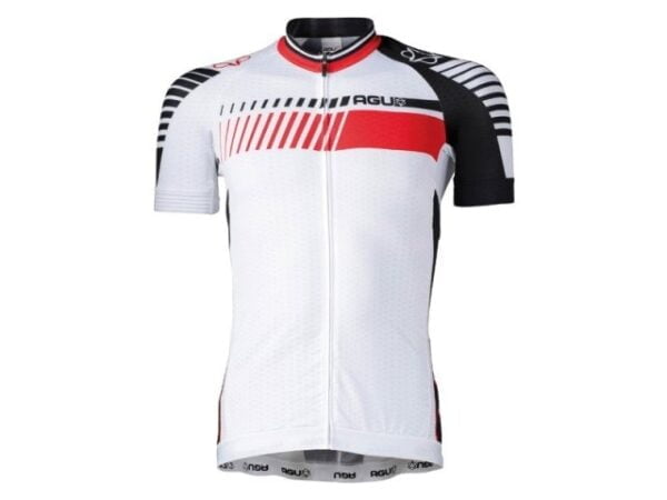 Agu fietsshirt wit/rood zomer
