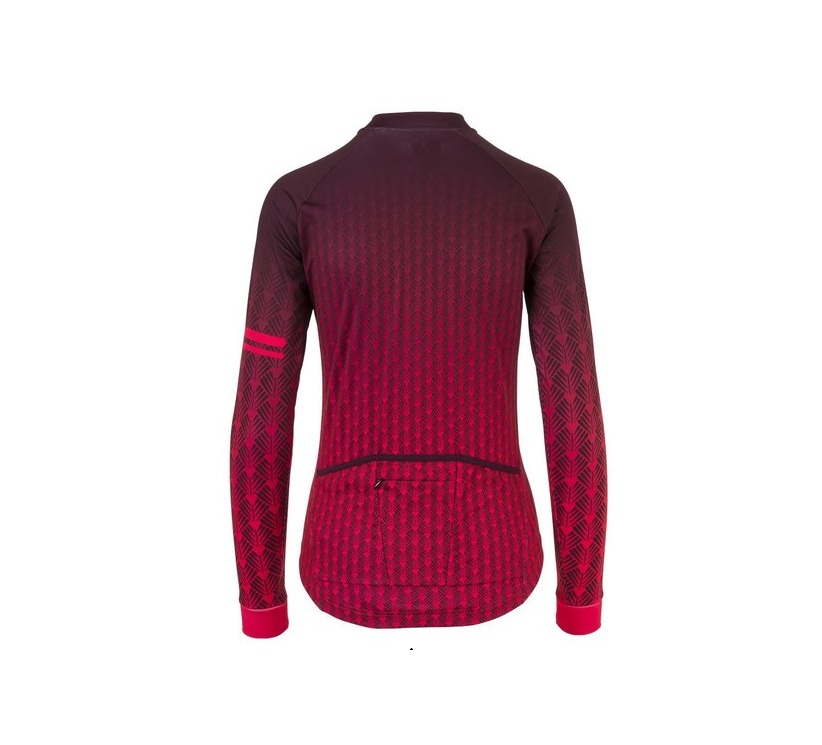 AGU Art Deco Fietsshirt Lange Mouwen Trend Dames - Rood - Afbeelding 2