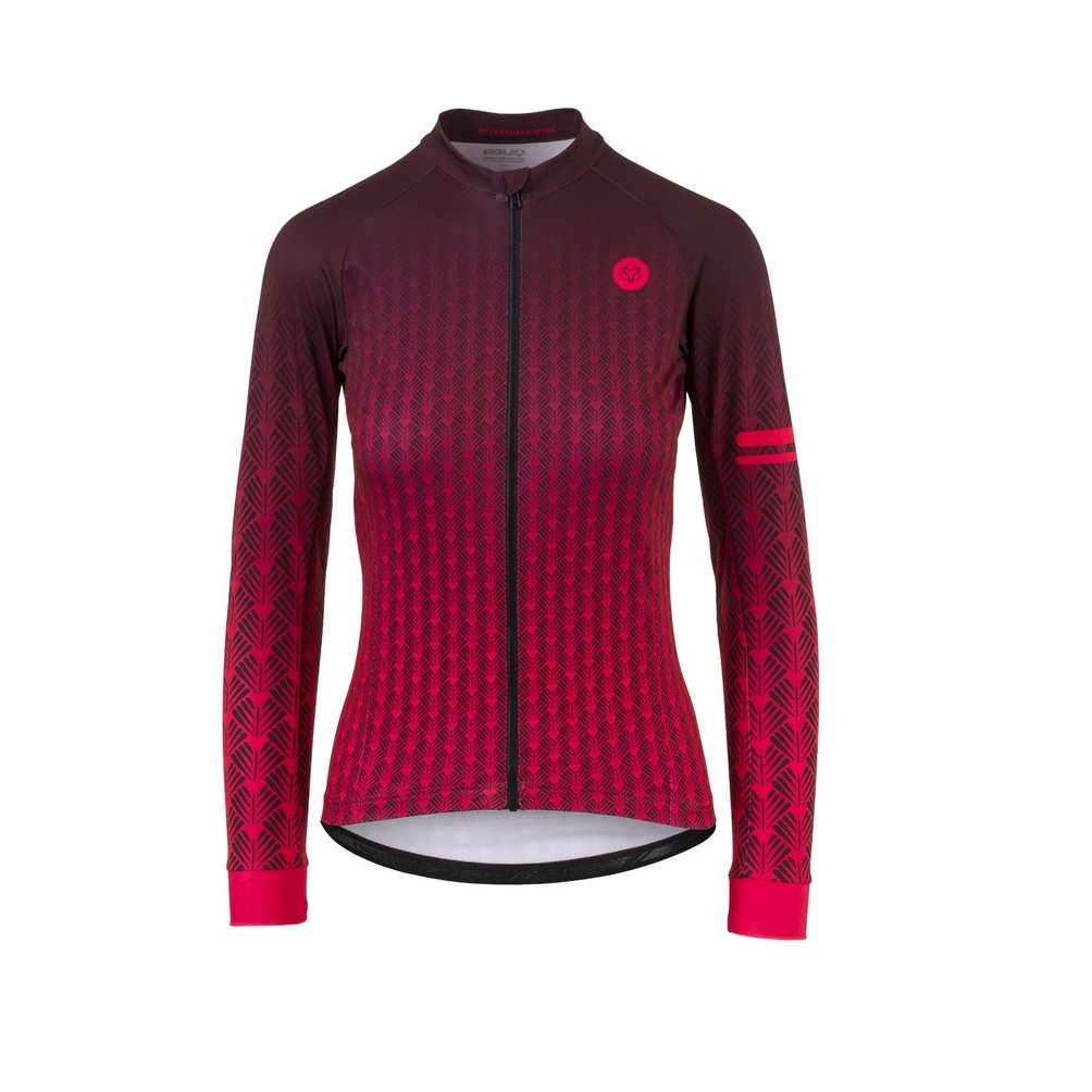 AGU Art Deco Fietsshirt Lange Mouwen Trend Dames - Rood