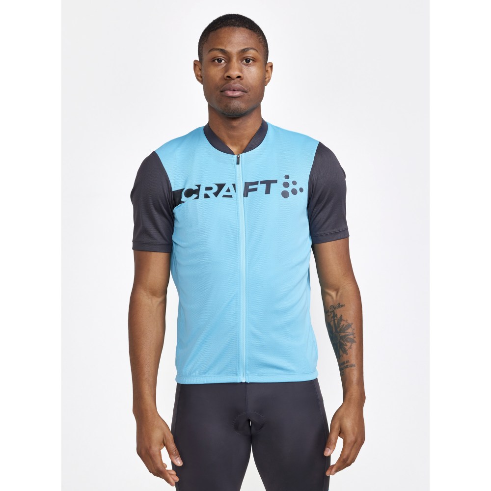 Craft Core Endurance Logo fietsshirt heren AQUAMARINE-SLATE - Afbeelding 2