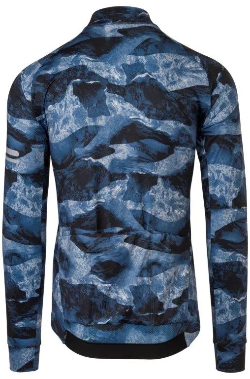 Agu Abstract Mountains Fietsshirt Lange Mouwen Performance Heren Blauw - Afbeelding 2
