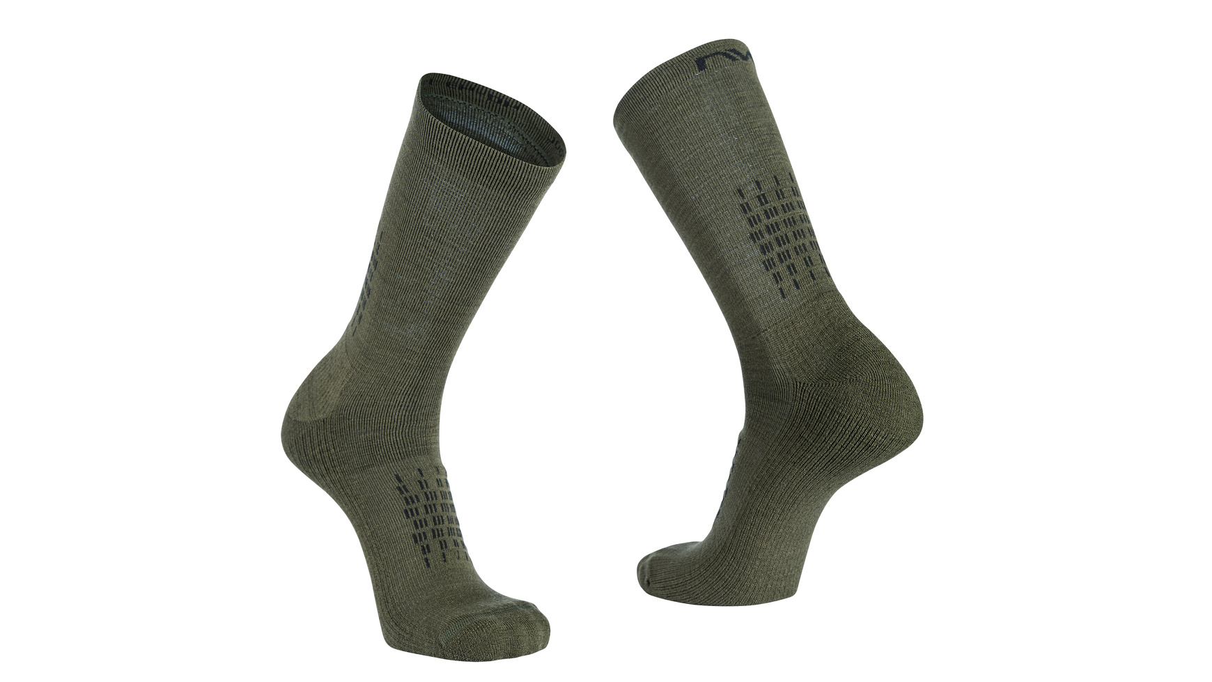 Northwave Fast Winter Hoge Fietssokken Groen/Zwart