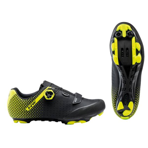 Northwave Origin Plus 2 Fietsschoenen Zwart/Geel Fluo