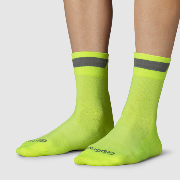 GripGrab GripGrab Classic Regular Cut Sokken – Hi-Vis Yellow - Afbeelding 2