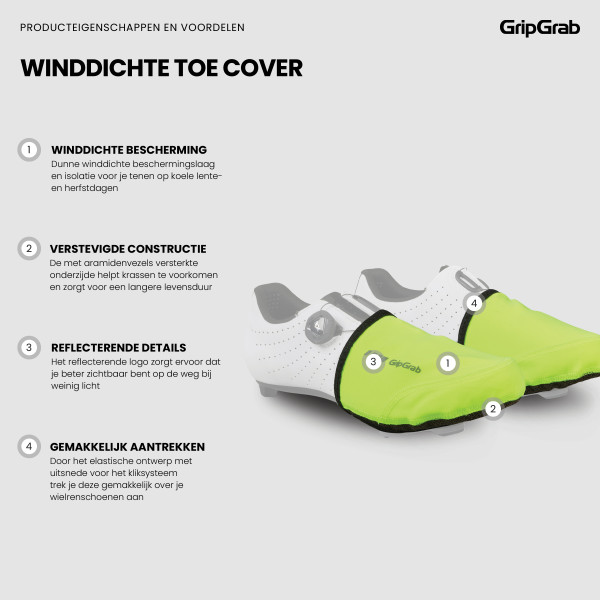 GripGrab Windproof Wielren Toe Covers Hi-Vis - Afbeelding 4