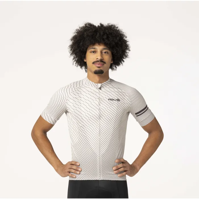 Agu Chippie Lines Fietsshirt Essential Chalk White Heren - Afbeelding 3