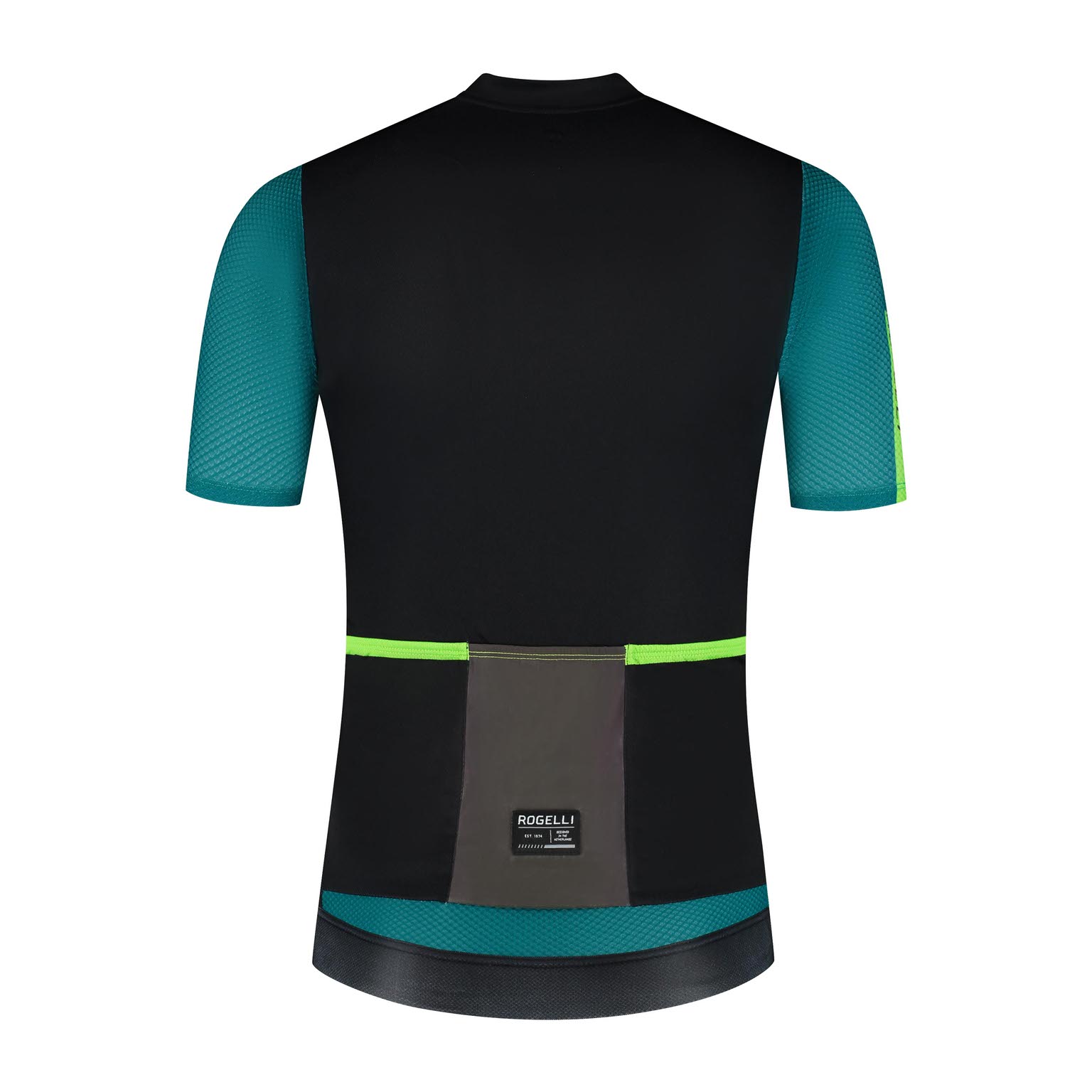 Rogelli Wielershirt Fast Zwart/Blauw/Groen - Afbeelding 2