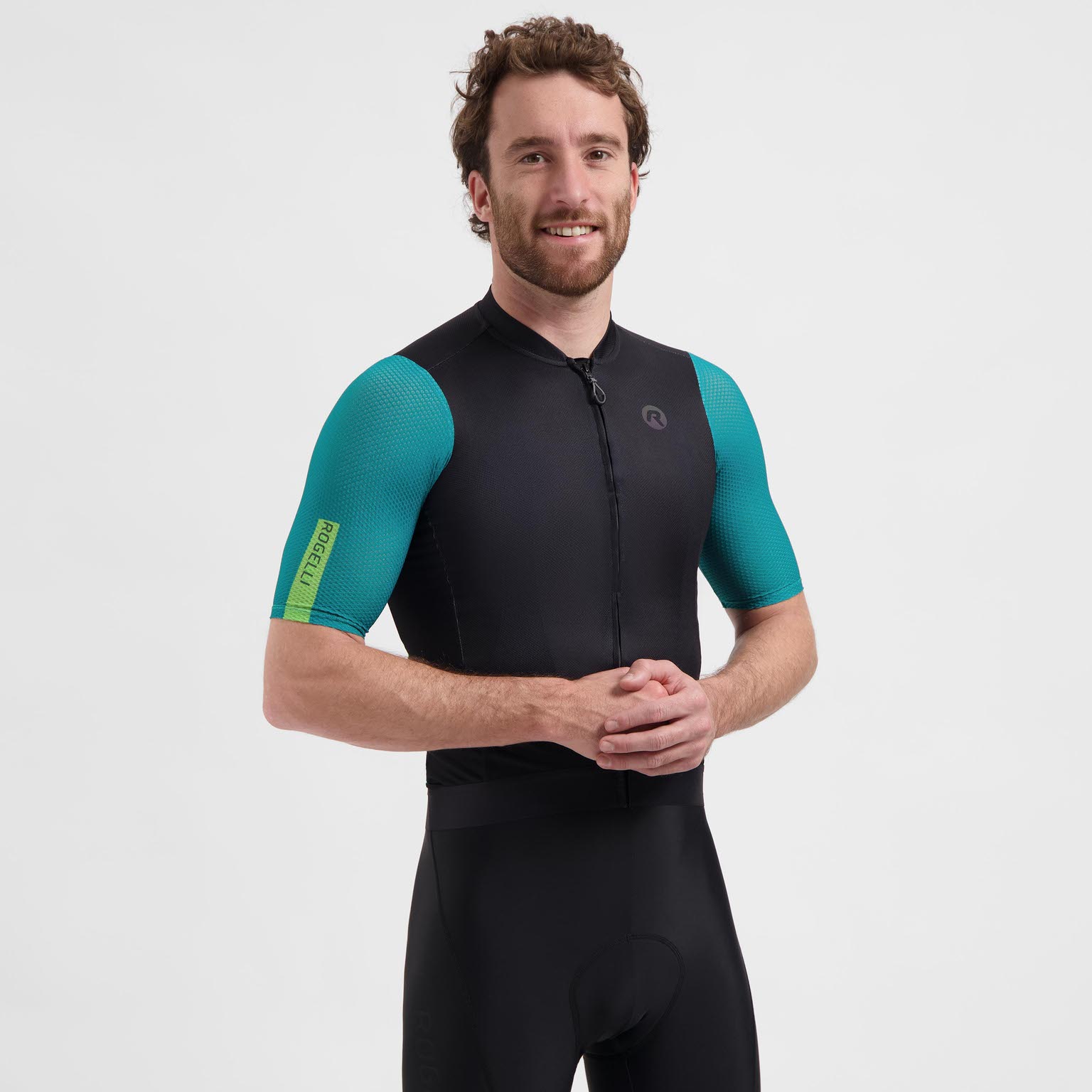 Rogelli Wielershirt Fast Zwart/Blauw/Groen - Afbeelding 3