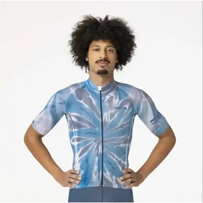 AGU Classic Breakaway Fietsshirt Korte Mouwen Blauw/Zwart/Wit Heren - Afbeelding 3