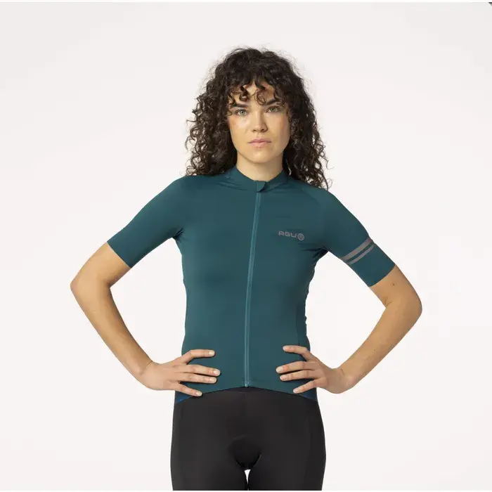 Agu Solid Fietsshirt Performance Dames Donkergroen - Afbeelding 3