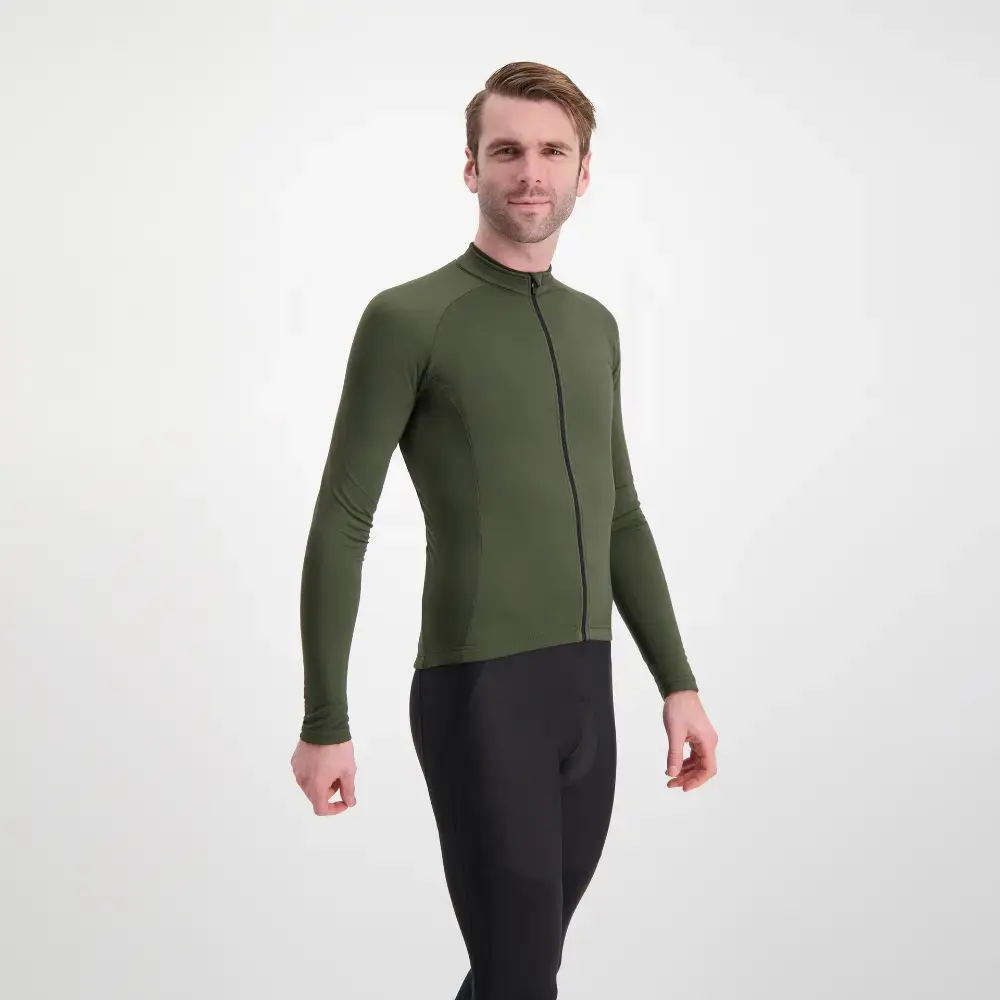 BBB Cycling Transition BBW-237 Fietsshirt Lange Mouwen Olijf Groen - Afbeelding 3