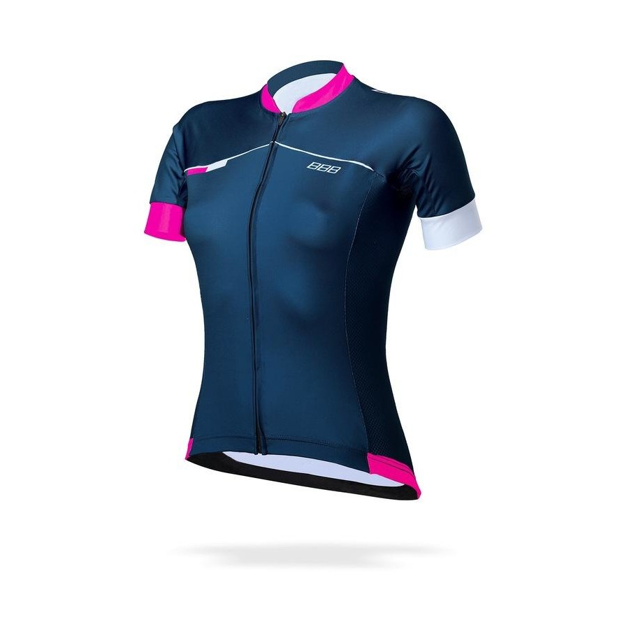 BBB Cycling Omnium BBW-244 Fietsshirt Korte Mouwen Blauw/Magenta/Wit Dames