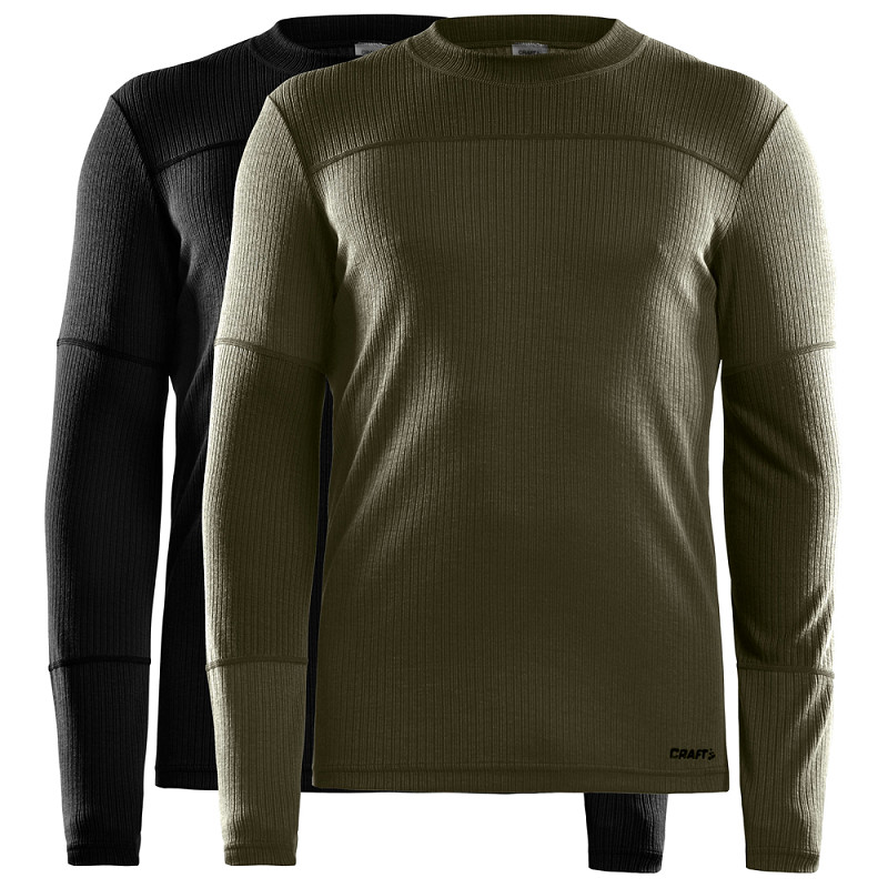 Craft CORE 2-pack Thermoshirt Lange Mouwen Black/Rift Heren