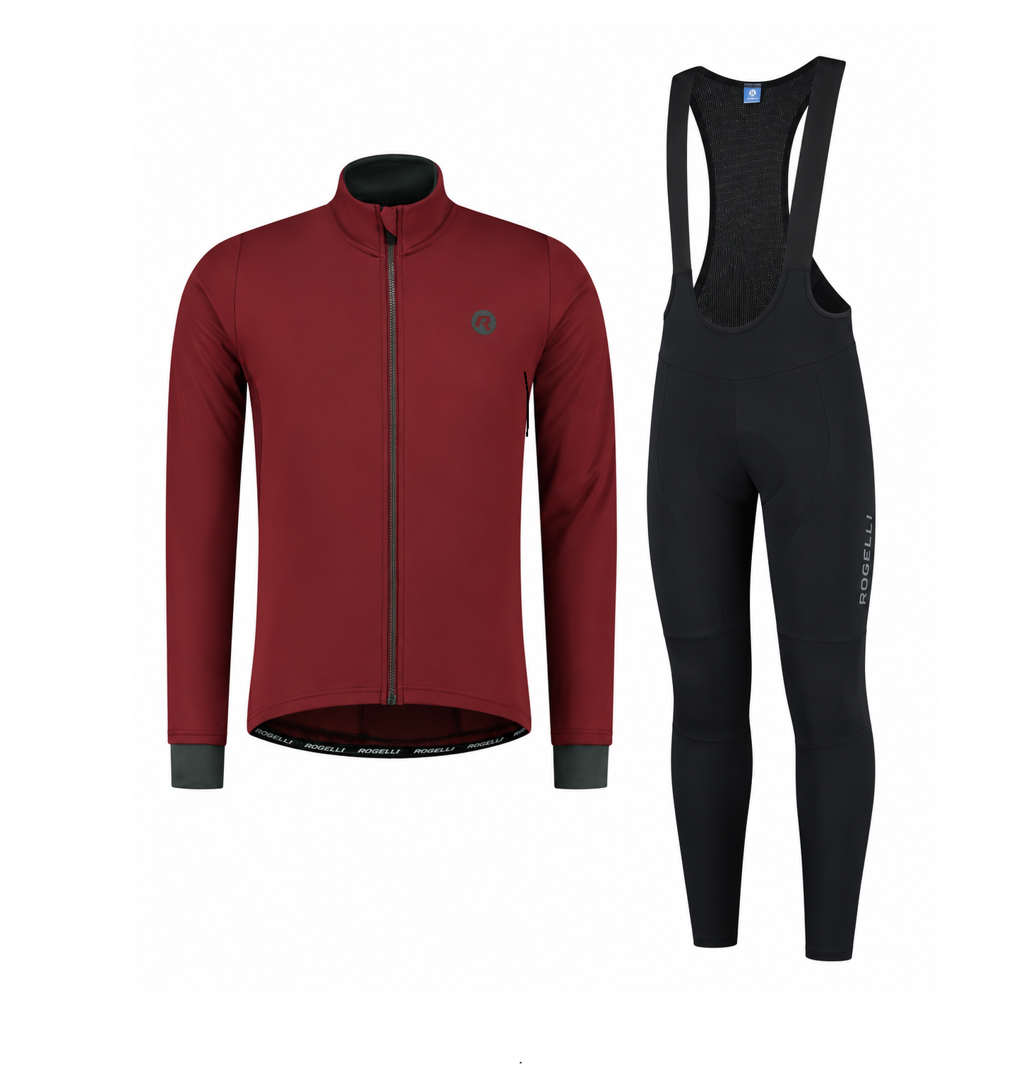 Rogelli Essential Winterset Heren – Bordeaux/Zwart