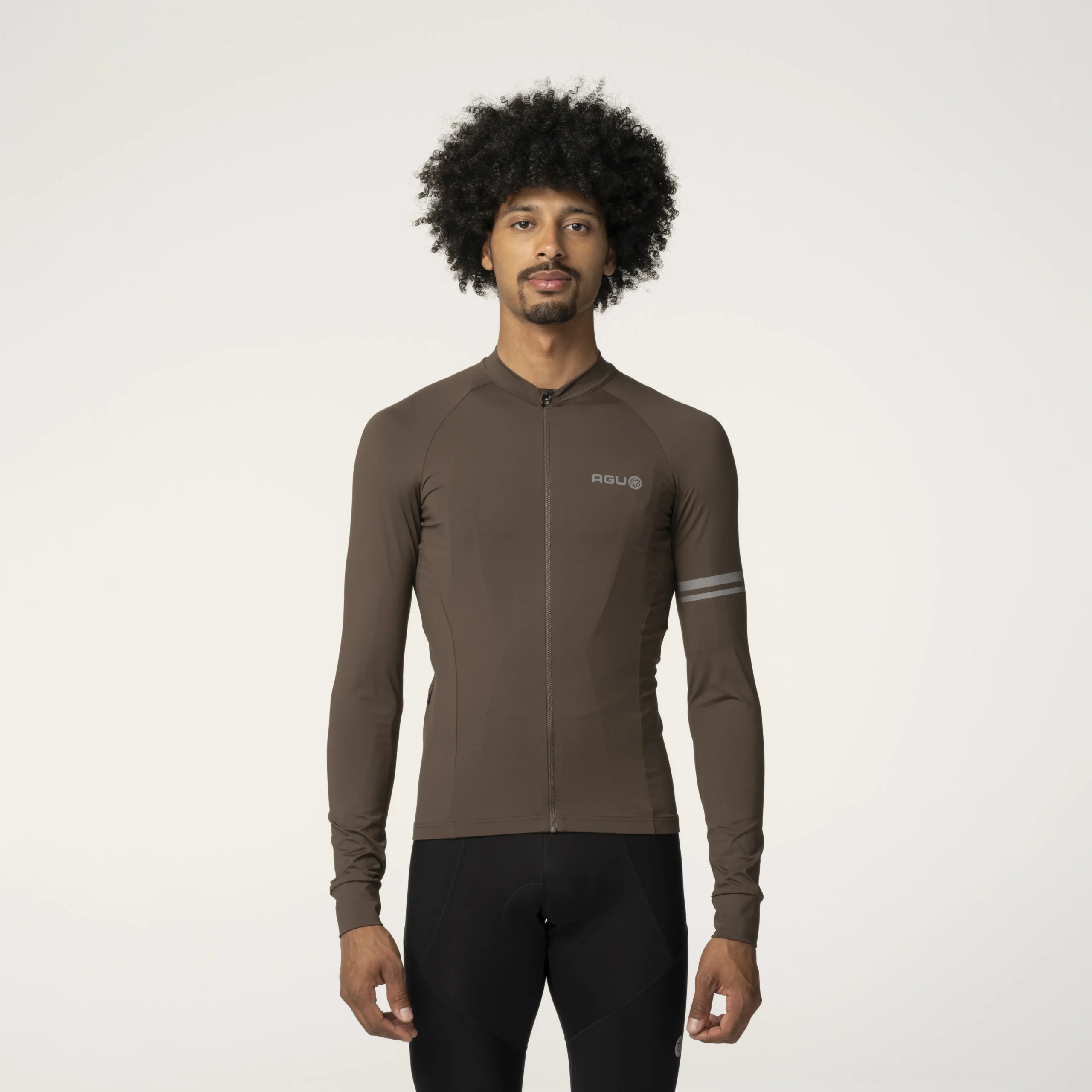 Agu Solid fietsshirt lange mouwen performance heren ground coffee - Afbeelding 3
