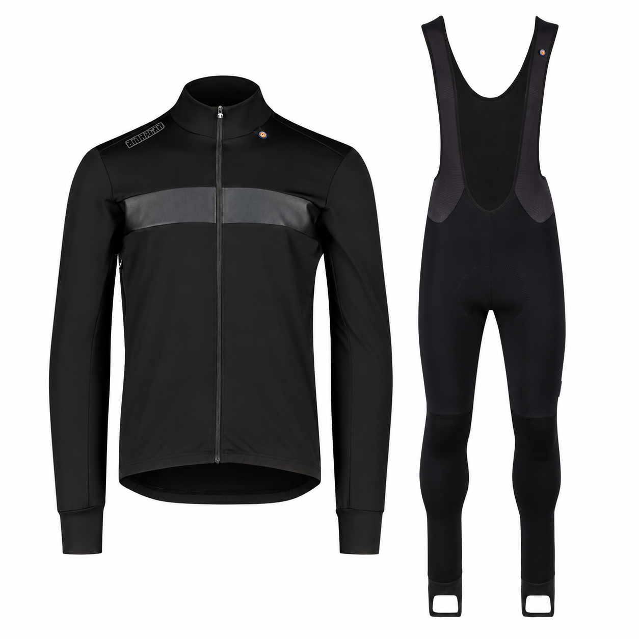Bioracer Spitfire Tempest Light Fietsset Zwart – Wielervest en Pixel Bibtights voor Voor- en Najaar