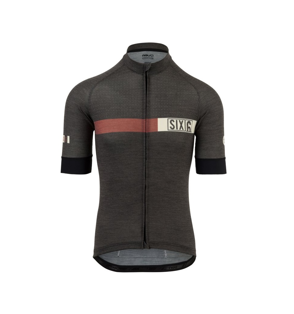 AGU Merino Fietsshirt SIX6 Heren - Zwart