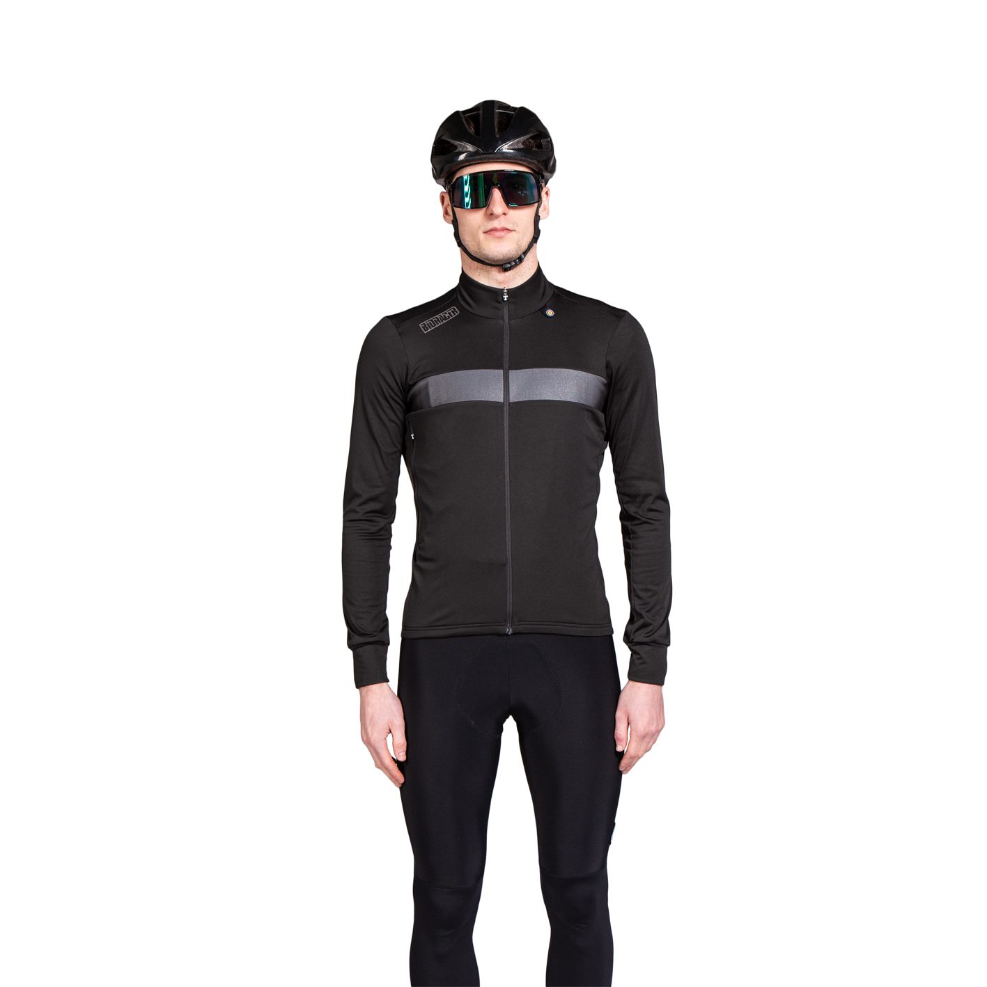 Bioracer Spitfire Tempest Light Fietsset Zwart – Wielervest en Pixel Bibtights voor Voor- en Najaar - Afbeelding 4