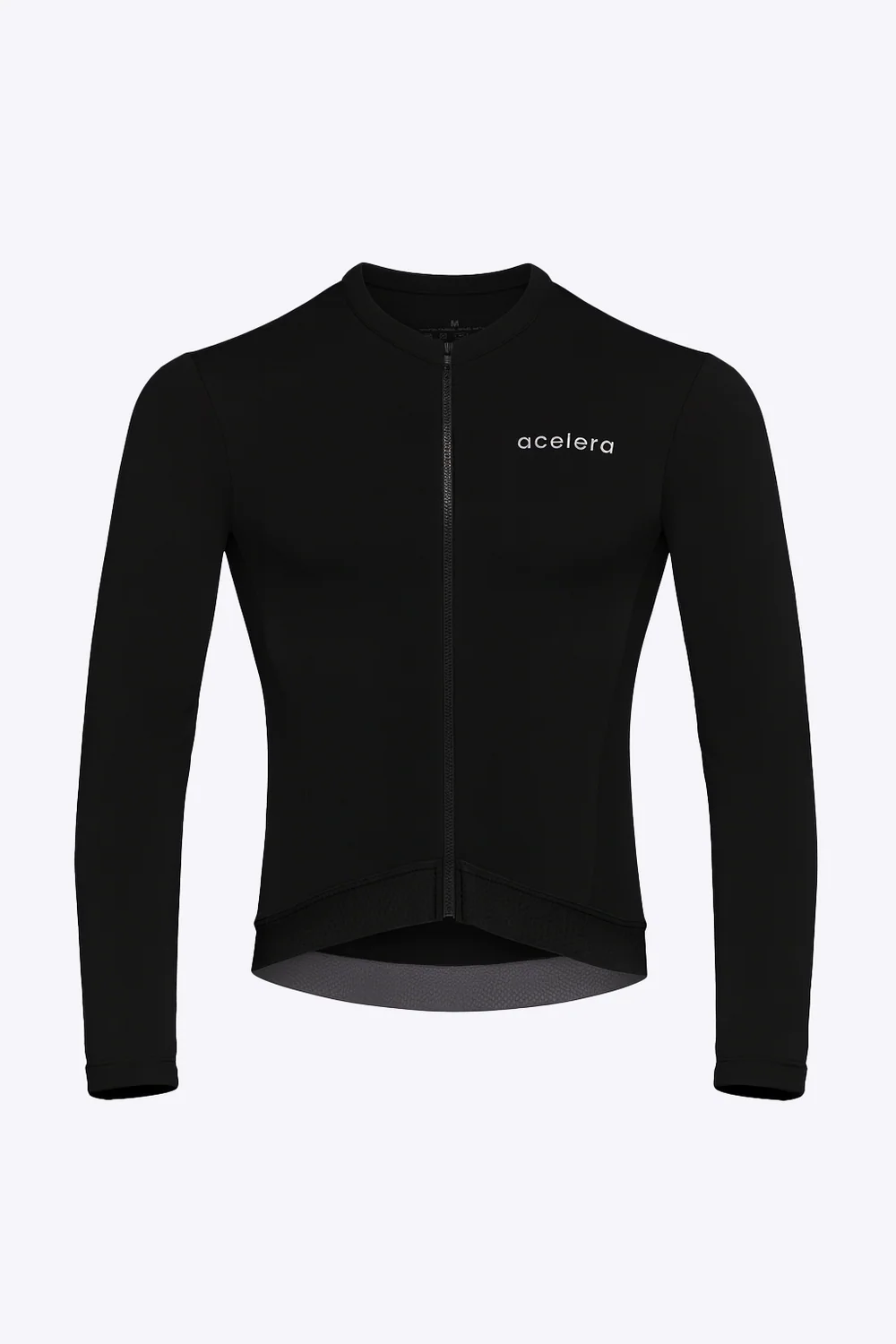 Acelera Heren Pro Fleeced Fietsshirt Lange Mouw Zwart